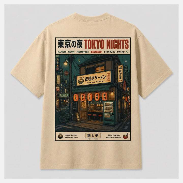 Tokyo Nights Japanese Ramen Graphic T-Shirt
