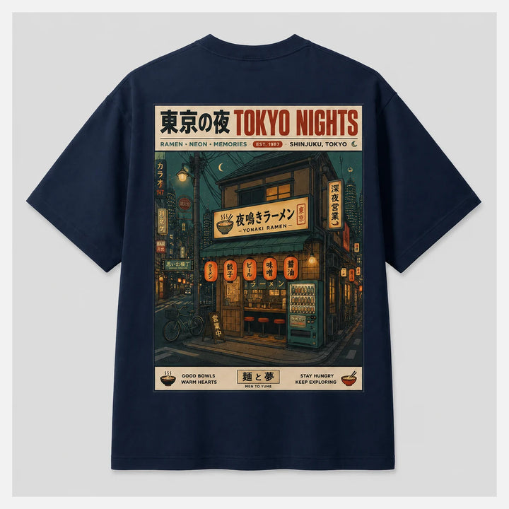 Tokyo Nights Japanese Ramen Graphic T-Shirt