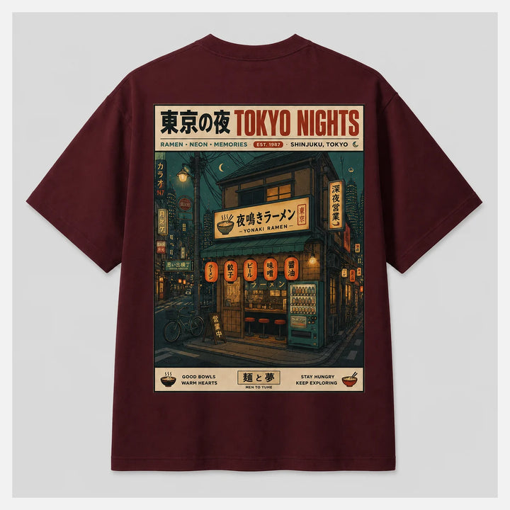 Tokyo Nights Japanese Ramen Graphic T-Shirt