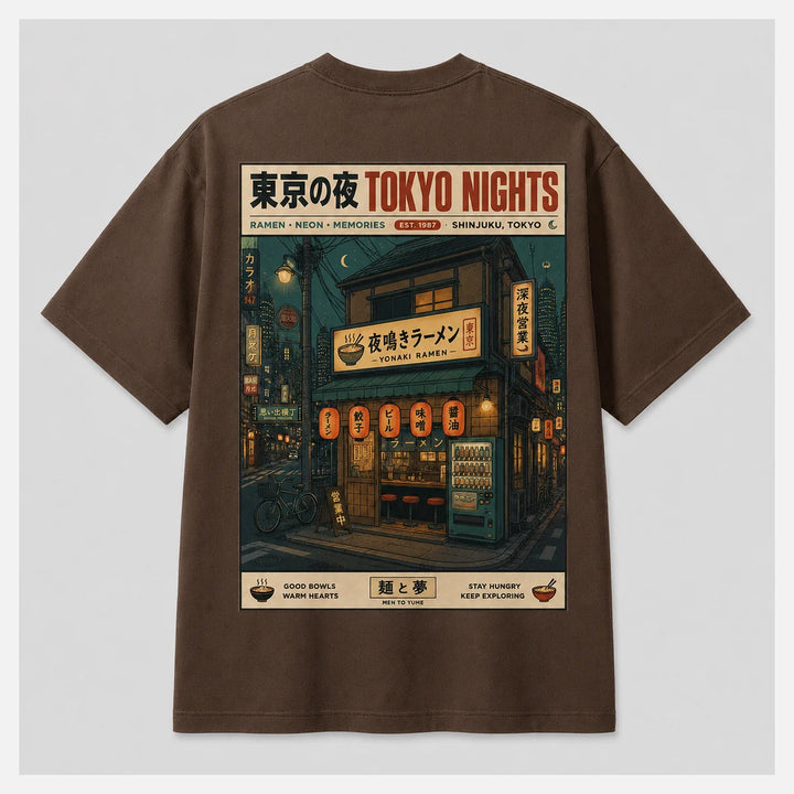 Tokyo Nights Japanese Ramen Graphic T-Shirt